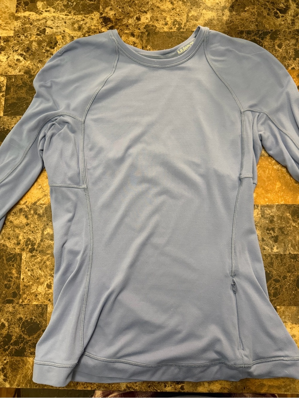 lululemon athletica Light Blue Long-Sleeve Performance Top